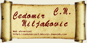 Čedomir Miljaković vizit kartica